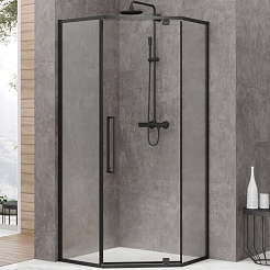 Black&White Душевой уголок Stellar Wind S875 Black 90x90 – фотография-1