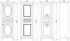 Водолей Пенал для ванной "Анжелика 50" F-3 R красный – фотография-4
