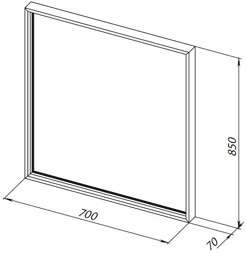 Allen Brau Зеркало Liberty 70 1.330013.BB черный браш – картинка-7