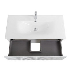 BelBagno Тумба с раковиной Uno 100 с 1 ящиком подвесная Bianco Opaco с раковиной BB-8099-100 – фотография-10