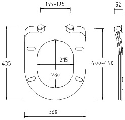 Esbano Сиденье для унитаза Lotus белое – фотография-3
