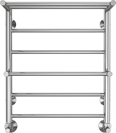 Terminus Полотенцесушитель водяной Анкона П6 500x600 с двумя полками хром – фотография-1