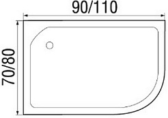 River Душевая кабина Nara 90/70/26 МТ R Б/К – фотография-12