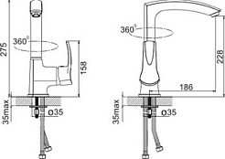 Iddis Смеситель Kitchen XN56136C для кухонной мойки – фотография-2