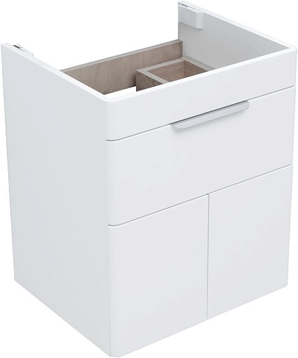 Aquanet Тумба с раковиной Ирис New 50 подвесная белая глянцевая – картинка-3