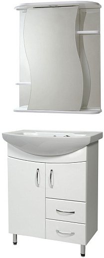 СанТа Мебель для ванной Элеганс Лира 65 свет, с ящиками – фото-1