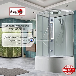 Avacan Душевая кабина 120/80 EM5812LLEDT прозрачная – фотография-2