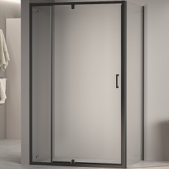 RGW Душевой уголок Passage PA-078B (PA-008B + Z-050-2B) 100x100 профиль черный стекло прозрачное – фотография-1