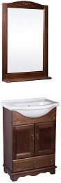 Bas Мебель для ванной Варна 60 орех, ящик, зеркало – фотография-1