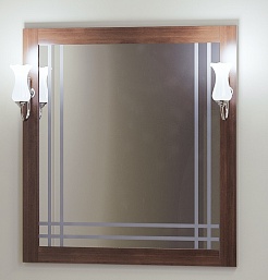 Opadiris Зеркало для ванной Сакура 80 орех – фотография-1