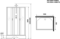 Niagara Душевая кабина Classic NG-33984-14QBKTG – фотография-18