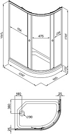 Triton  Душевой уголок Риф А 120x80 L – фотография-6