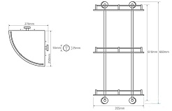 Bemeta Полка угловая тройная Omega 104202152 – фотография-2