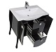 Aquanet Тумба с раковиной "Мадонна 90" черная с кристаллами Swarovski (168904) – картинка-12