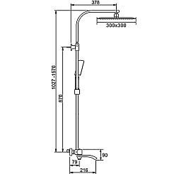 Gappo Душевая стойка G07 G2407-40 хром – фотография-4