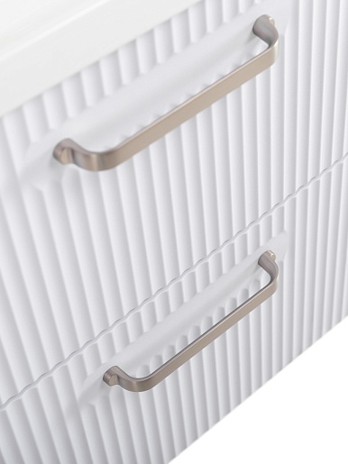 BelBagno Тумба с раковиной Due 60 подвесная Bianco Lucido ручки Матовый атласный никель – картинка-5