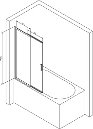 Am.Pm Шторка на ванну Like 100x150 W80S-100PS-150MT – фотография-7
