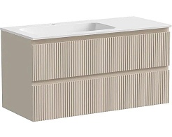 Sancos Тумба с раковиной Snob T 100 L beige soft раковина Grace 101 L CN7014 – фотография-1