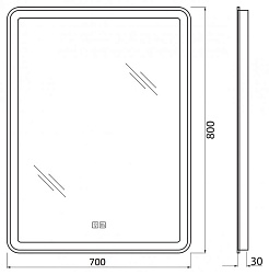 BelBagno Зеркало SPC-MAR-700-800-LED-TCH-WARM – фотография-8
