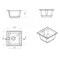 Granfest Мойка кухонная Practic GF-P420 Песочный – фотография-3