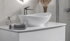 Velvex Тумба под раковину Luna 100 подвесная белая – фотография-6