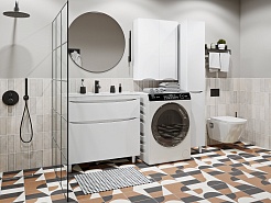 Vivon Тумба с раковиной Ostin 90 подвесная белая матовая – фотография-12