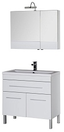 Aquanet Мебель для ванной Верона 90 белая, с ящиком, напольная (230314) – фотография-1
