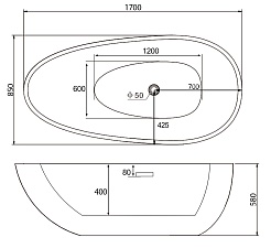 Gemy Акриловая ванна G9211B – фотография-2