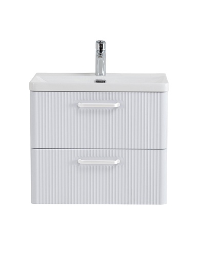 BelBagno Тумба с раковиной Due 50 подвесная Bianco Lucido ручки Белые – фотография-2