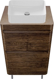 Style Line Мебель для ванной напольная Атлантика 60, старое дерево, столешница MI01 – фотография-2