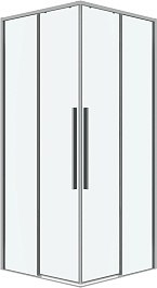 Grossman  Душевой уголок Galaxy 90x90x195 профиль хром стекло прозрачное – фотография-1