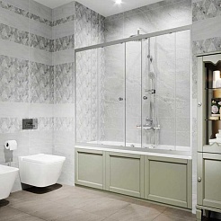 Byon Шторка для ванны WT 180 прозрачное стекло – фотография-3