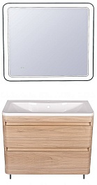 Style Line Тумба с раковиной напольная Атлантика 90, Люкс ясень перламутр, PLUS – фотография-8