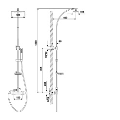 Excellent Душевая система RAIN GALAXY с термостатом без излива – фотография-2