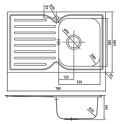 Iddis Мойка из нержавеющей стали Strit STR78PRi77 полированная – фотография-2