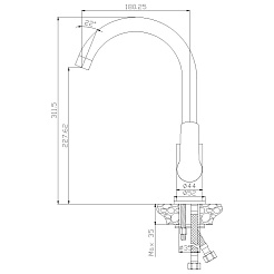 Rossinka Смеситель W35-24 для кухни – фотография-2