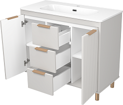 Brevita Тумба под раковину Risacca Crema 100 серая – фотография-4