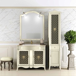 Opadiris Шкаф-пенал для ванной Виктория 44 R слоновая кость – фотография-3