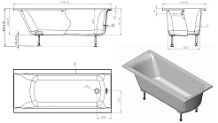 Astra-Form Ванна Нью-Форм 170х75, литой мрамор – фотография-5