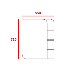 Merkana Мебель для ванной комнаты Ладья 55 L – фотография-4