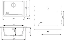 Florentina Мойка кухонная Мадена 500 серый шелк – фотография-4