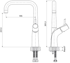 Iddis Смеситель для кухни Kitchen Line K07SB0Li05 – фотография-3