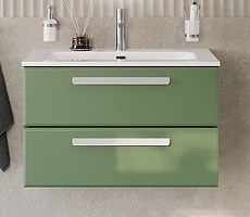 Cezares Тумба с раковиной Eco Cer-N 80 фисташковый софт CZR-8073-80 ручки сатин