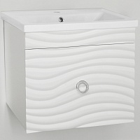 Style Line Тумба с раковиной Вероника 60 Люкс (Como) подвесная белая