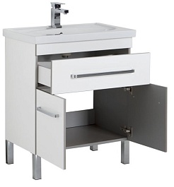 Aquanet Мебель для ванной "Сиена 70" белая напольная (196500) – фотография-2