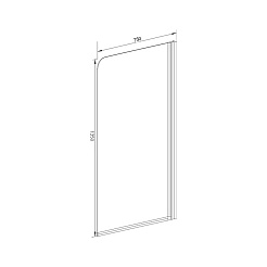 Aquanet Шторка на ванну AQ1-L узорчатое стекло – фотография-2