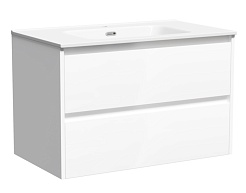 Sancos Тумба с раковиной Libra 80 белый глянец раковина Element 81 CN7005 – фотография-1