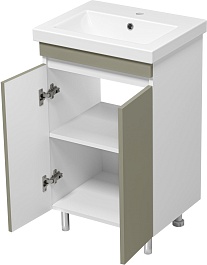 Misty Тумба под раковину Майна 50 хаки/белая – фотография-4