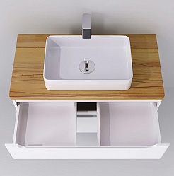 Jorno Тумба под раковину Wood 100 белая – фотография-2