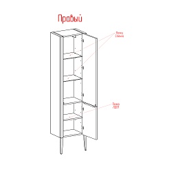 Зов Шкаф-пенал Валенсия 45 камень – фотография-8